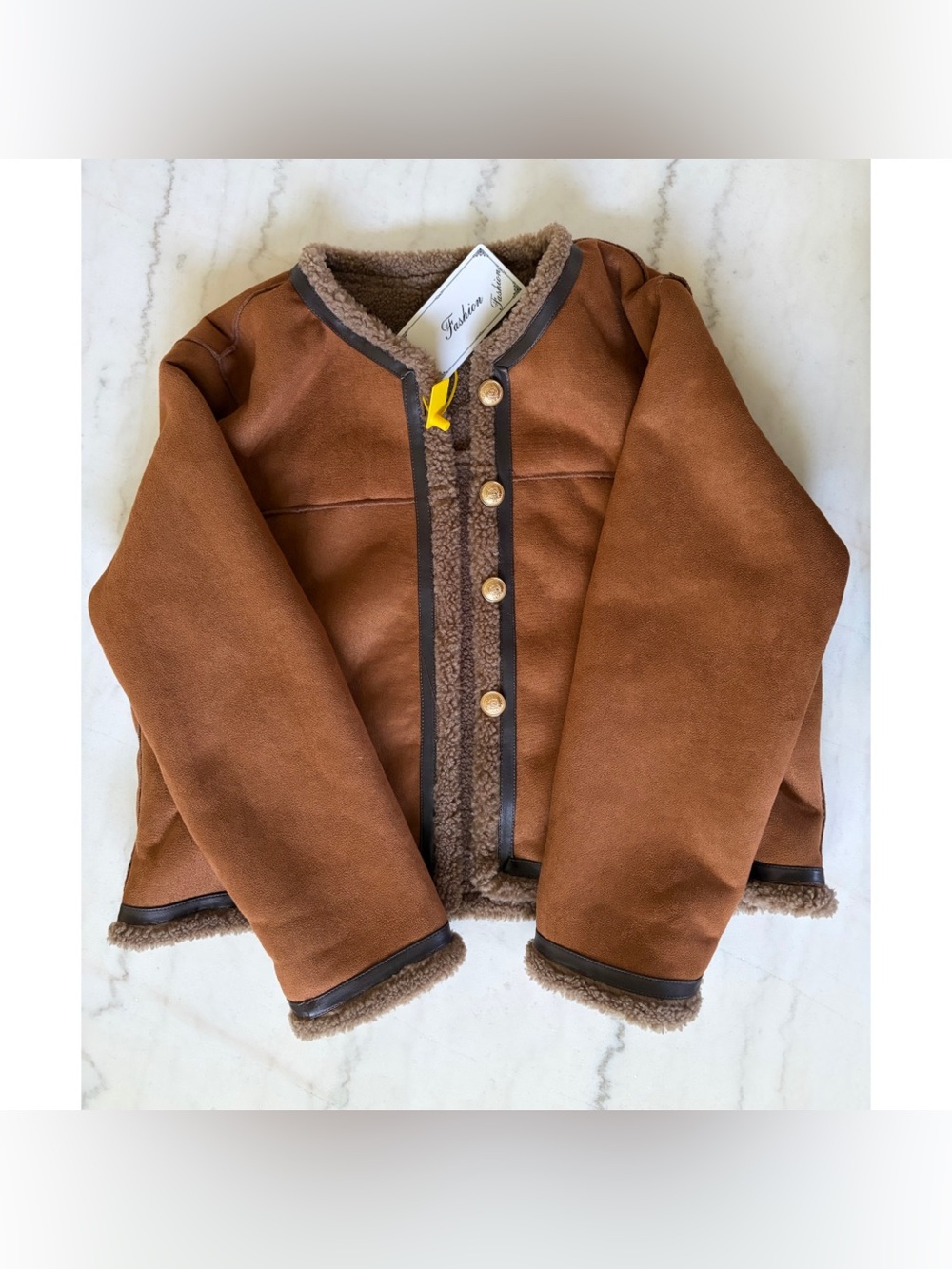 Faux Shearling/Suede Jacket
